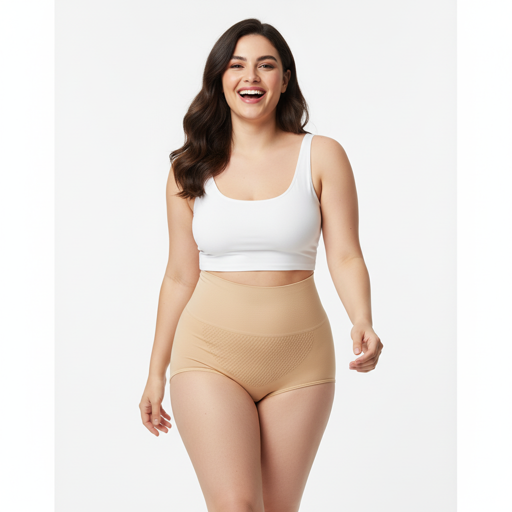 High-Waisted Tummy Support Underwear ( Beige ) Pack Of 2